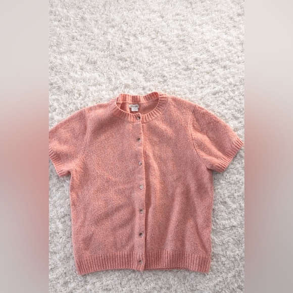 Kimchi Blue Tops - Kimchi Blue Coral Short Sleeve Cardigan Sweater Women’s Small Button Front